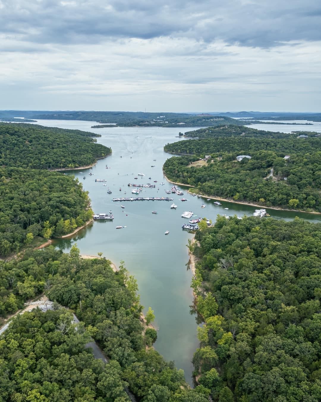 Aerial view of Table Rock Lake